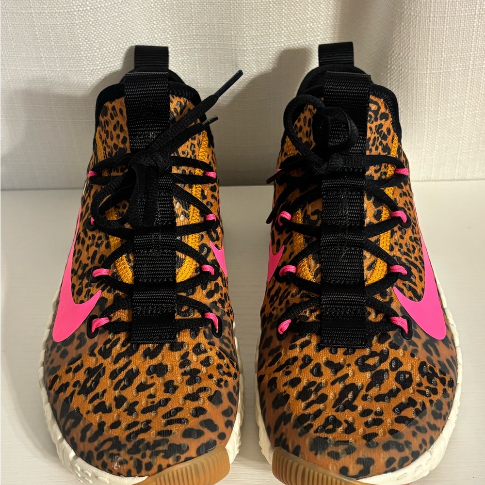 Nike Leopard Print Shoes with Pink Accents